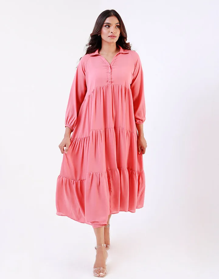 Tiered Dress with Long Sleeves