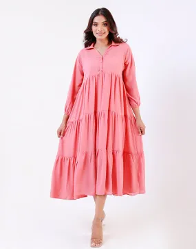 Tiered Dress with Long Sleeves