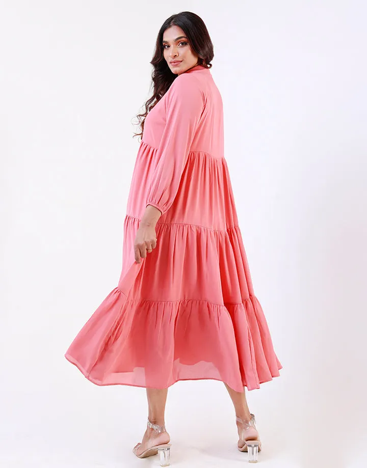 Tiered Dress with Long Sleeves