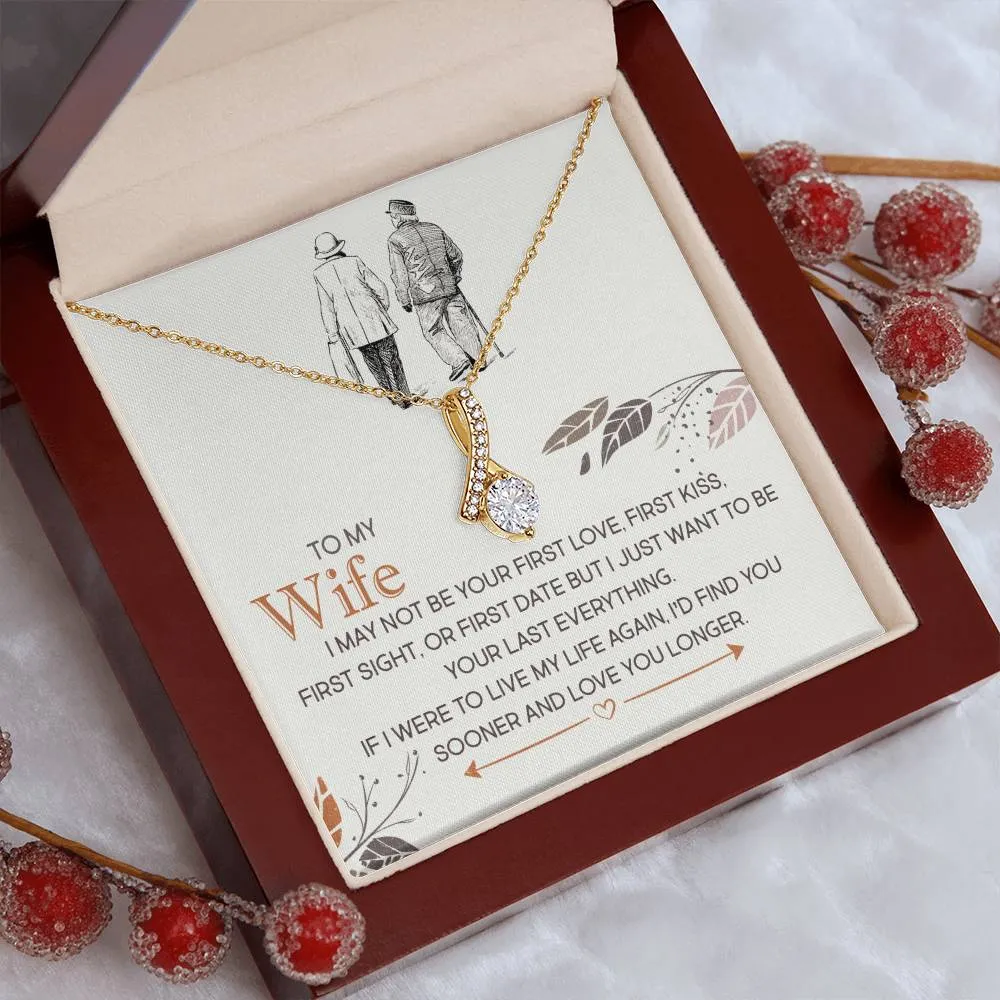 To My Wife Gift, Find You Sooner and Love You Longer Alluring Beauty Pendant Necklace