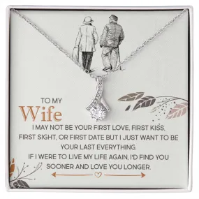 To My Wife Gift, Find You Sooner and Love You Longer Alluring Beauty Pendant Necklace