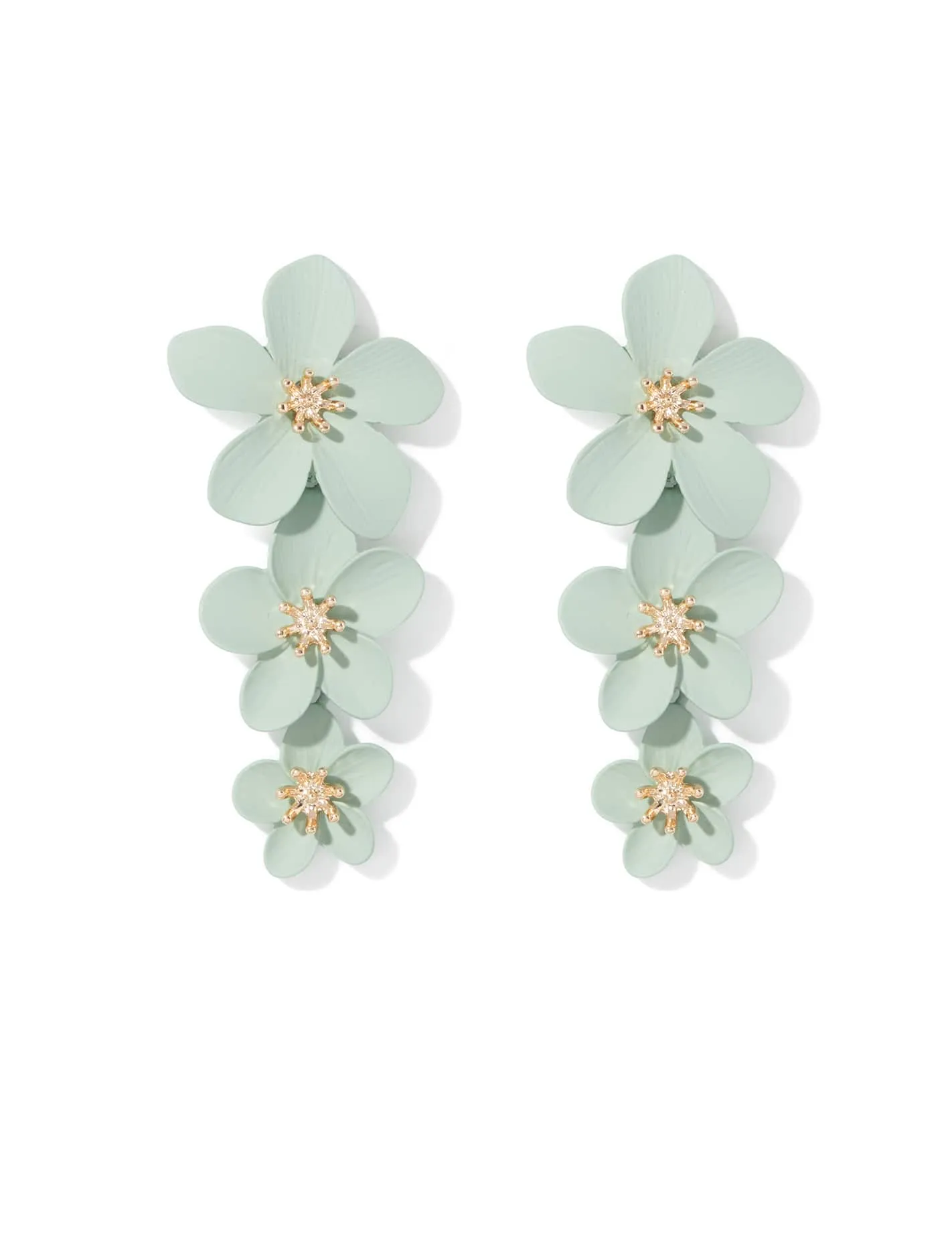 Trinny Triple Flower Camy Drop Earrings