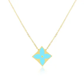 Turquoise Luxe Flower Necklace