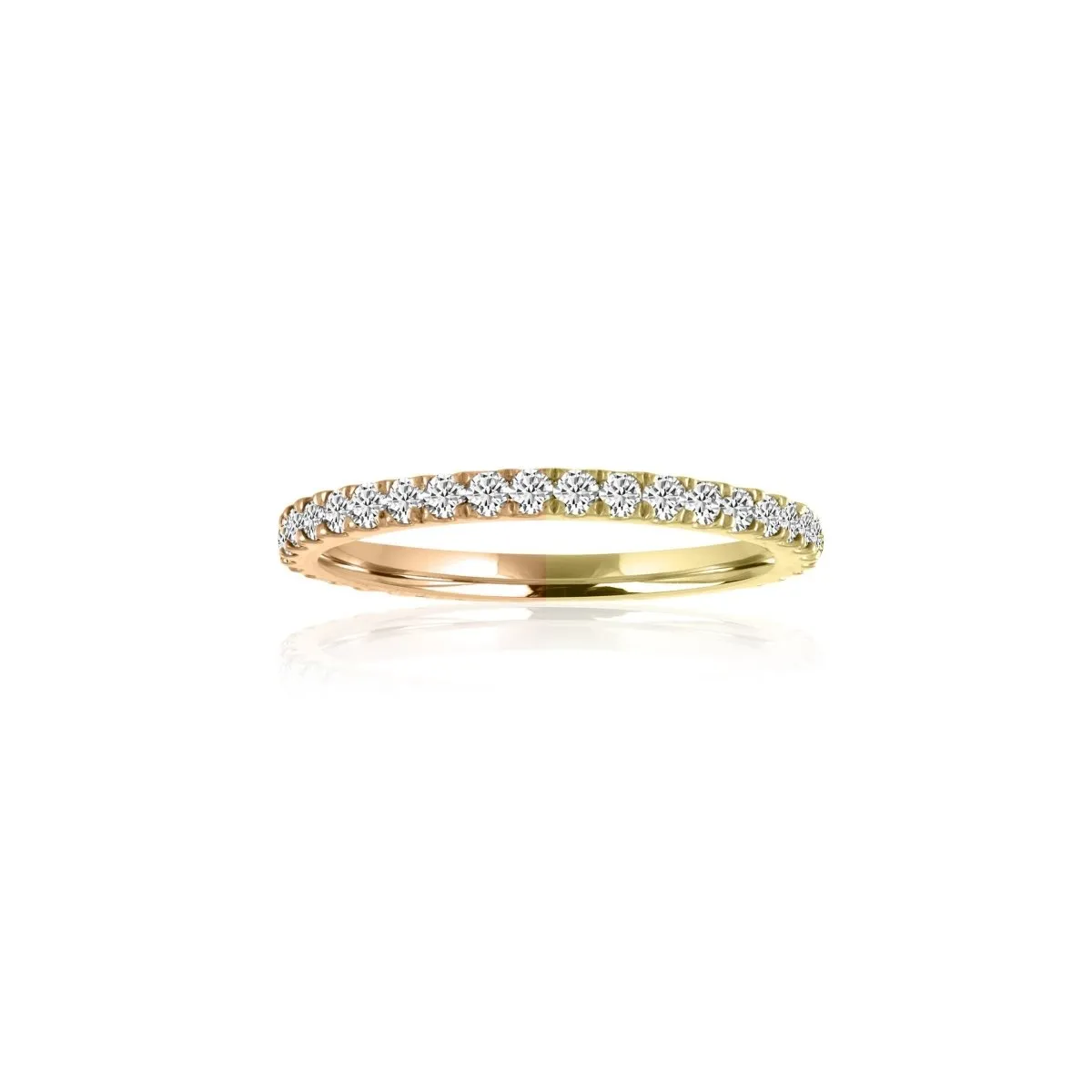 Two Tone Diamond Eternity Band