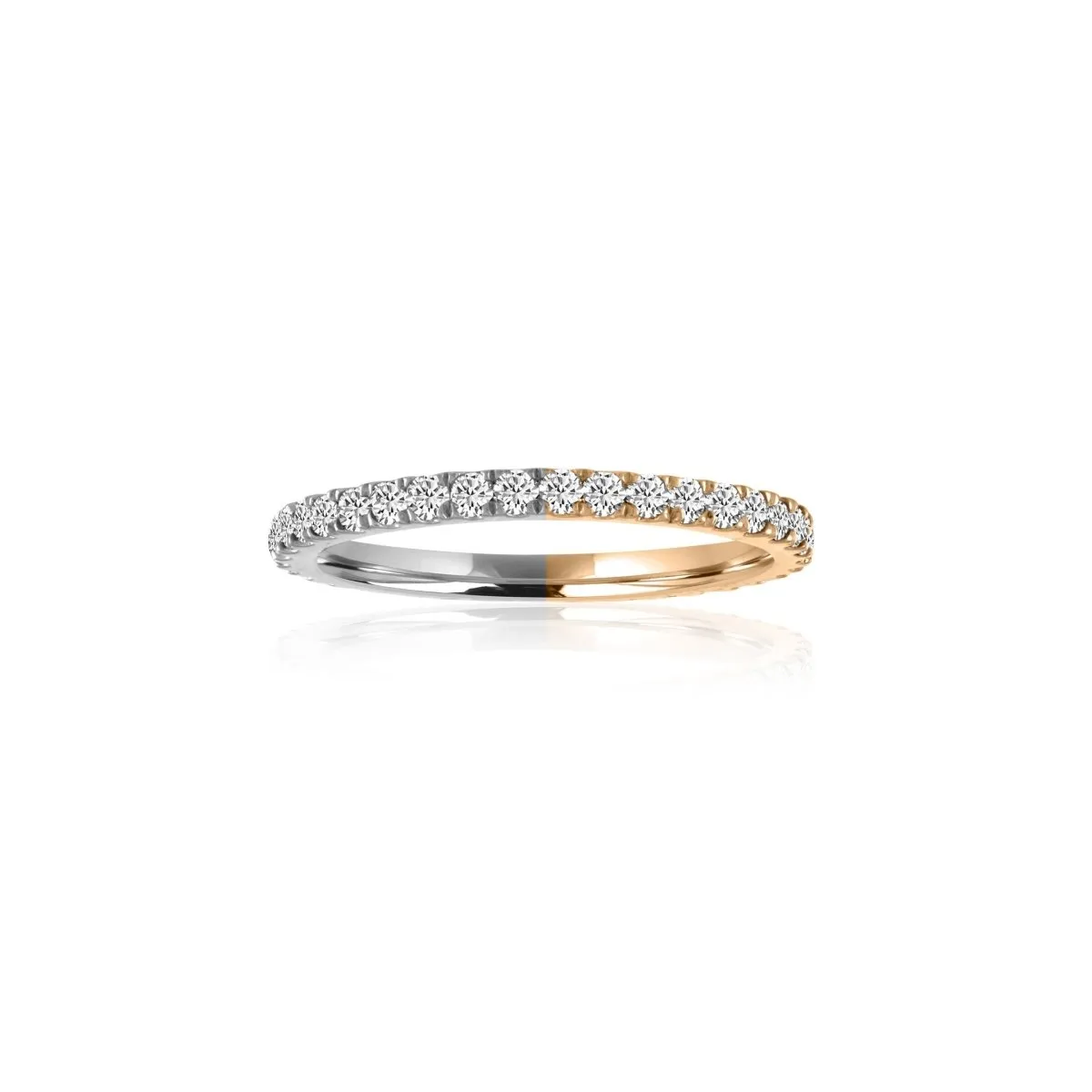 Two Tone Diamond Eternity Band