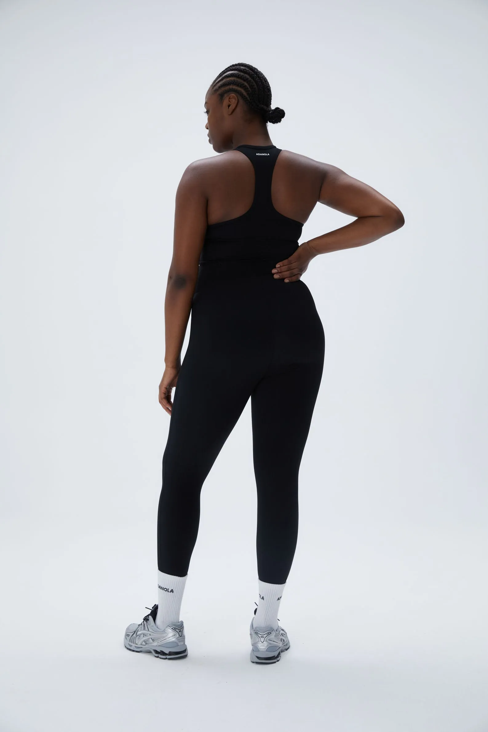 Ultimate Scoop Neck Racer Back Stirrup Unitard - Black