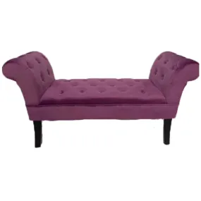 Velvet Plush Giselle Stool - Purple