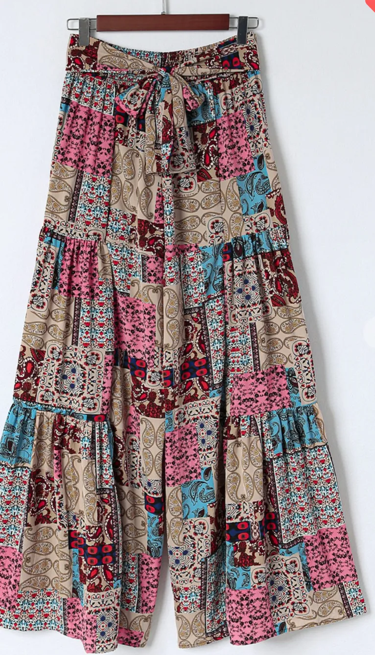 Wide Leg Boho Paisley