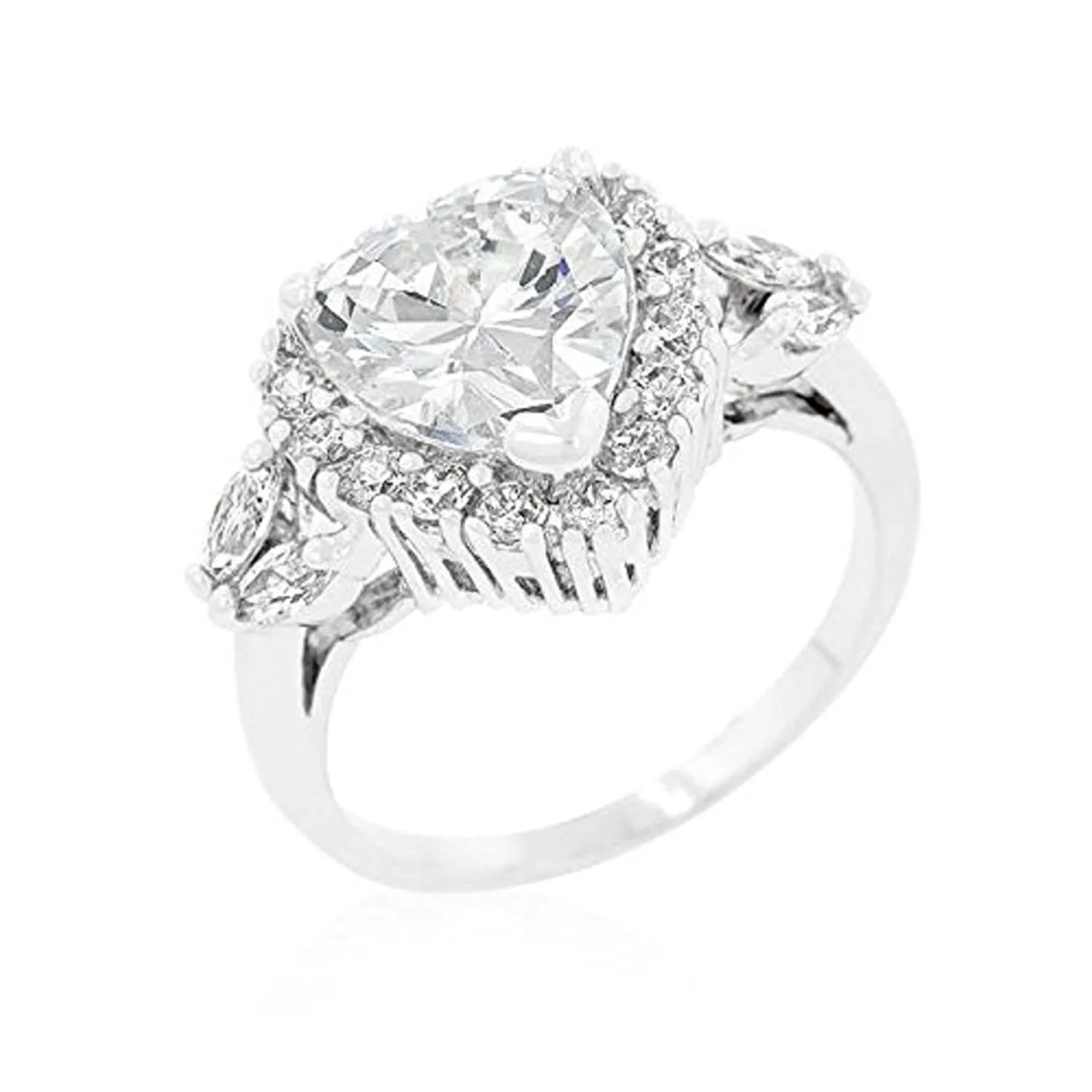 WildKlass Heart Halo Engagement Ring