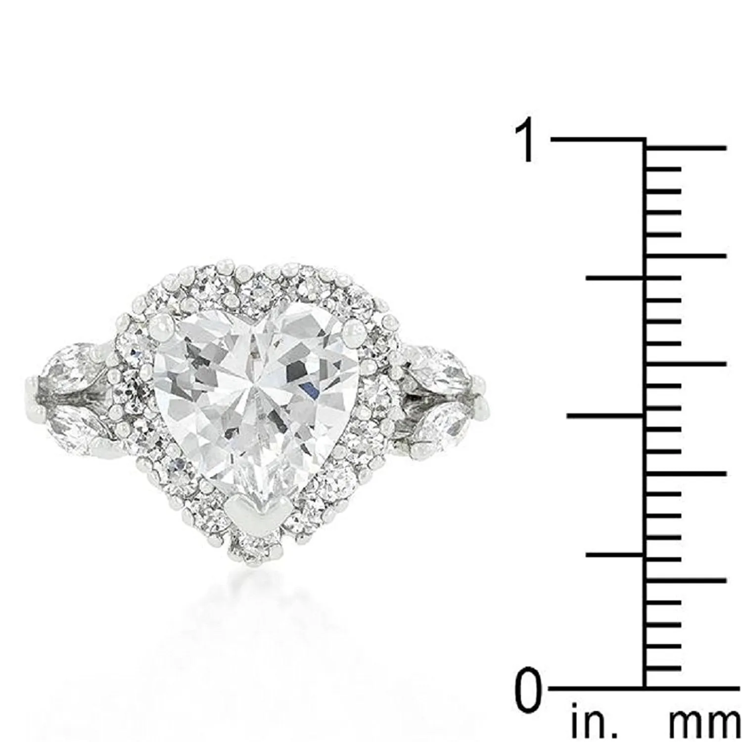 WildKlass Heart Halo Engagement Ring