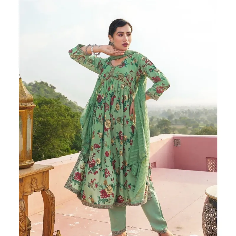 Women's Alia cut Kurtis Pant with Dupatta