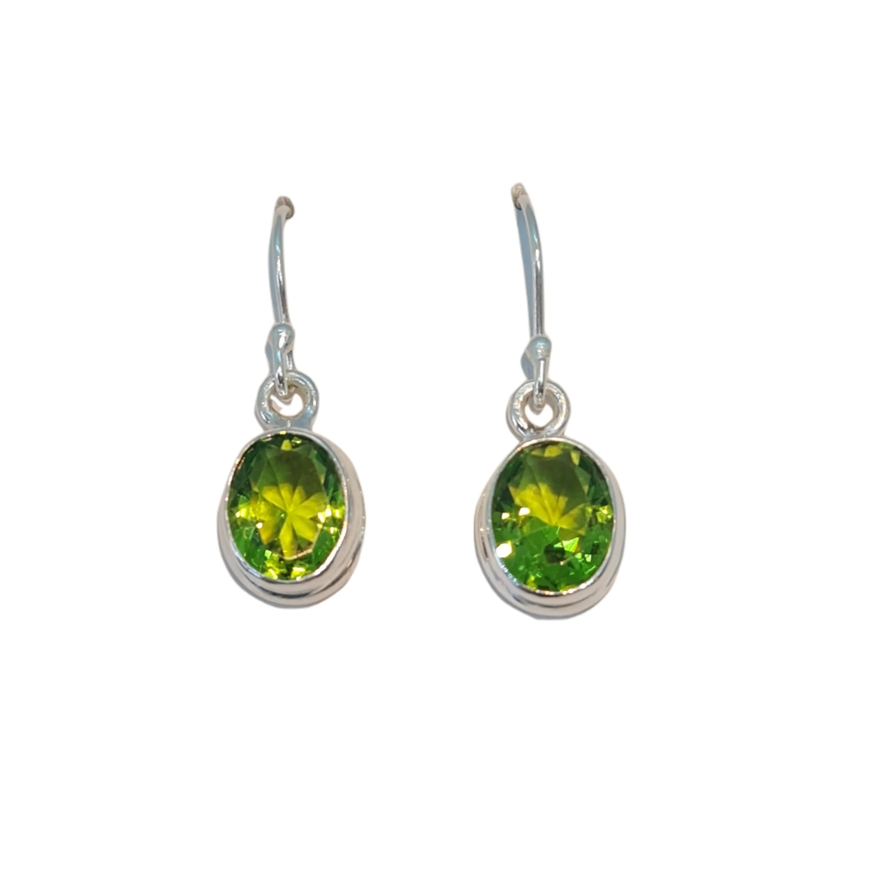 z Peridot Stone necklace and earring SET